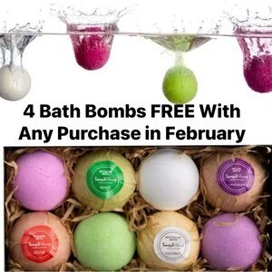 FREE w/Any Purchase...Bath Bomb Set - Rose, Mint, Lavender, Coconut